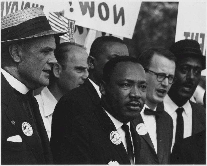 Civil Rights March on Washington, D.C. [Dr. Martin Luther King, Jr. and Mathew Ahmann in a crowd.